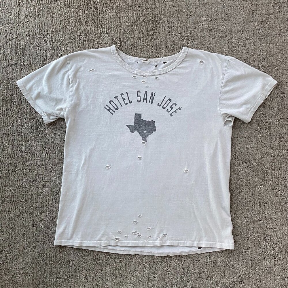 Gray Austin Texas Hotel San Jose T-Shirt sz XL Filth Mart